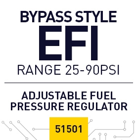 EFI Fuel Pressure Regulator with 10AN Inlets 25-90 PSID - 51501