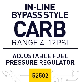 FueLab 50102 10-25PSI Adjustable Bypass Fuel Pressure Regulator Gas Diesel etc