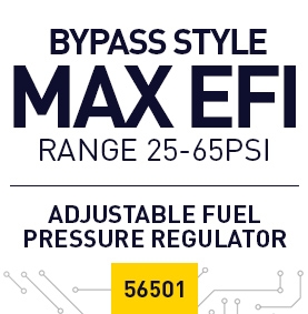 High Flow Fuel Pressure Regulator with Return 10AN Inlets / -10AN Return / XL Seat / EFI (25-65 PSID) - 56501