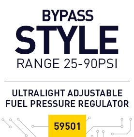 Ultralight 8AN Inlet EFI 25-90 PSID ByPass Fuel Pressure Regulator with Return - 59501