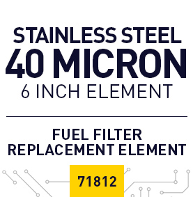 71812 PRO (6 inch) 40 micron / Stainless Steel Element
