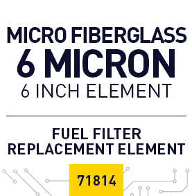71814 PRO (6 inch) Includes 6 micron / Micro-Fiberglass Element